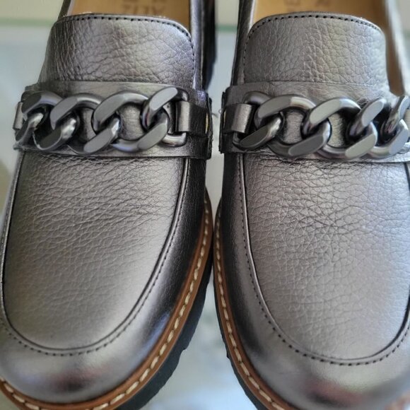 Naturalizer Womens Dustin Sliver Leather Moc Toe Slip On Loafer Shoes Size 5 M - Picture 11 of 11